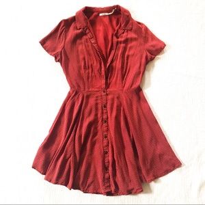 Urban Outfitters Red Shirt Dress